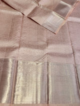 Pastal Pink and silver Pure tissue Kanchipuram Silk saree - PPURE146