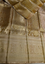 Gold Pure tissue Kanchipuram Silk saree - PPURE153