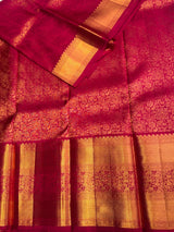 Pinkish maroon Kanchipuram Silk saree - PPURE158A