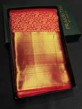 Red Pure Kanchipuram Silk saree - PPURE161