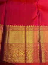 Orange and Pink Dual tone Pure Kanchipuram Silk saree - PPURE162