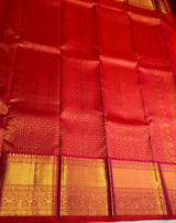 Orange and Pink Dual tone Pure Kanchipuram Silk saree - PPURE162