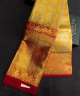 Gold and Red Pure Tissue Kanchipuram Silk saree - PPURE174