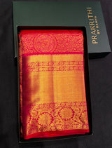 Reddish pink PureKanchipuram Silk saree - PPURE176
