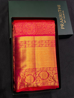 Reddish pink PureKanchipuram Silk saree - PPURE176