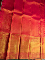 Yellow and Rani pinkPure Kanchipuram Silk saree - PPURE178