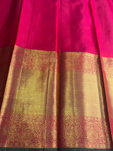 Yellow and Rani pinkPure Kanchipuram Silk saree - PPURE178