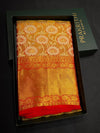 Gold and Red Pure tissueKanchipuram Silk saree - PPURE179