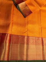Yellow and Rani pink Pure Kanchipuram Silk saree - PPURE180