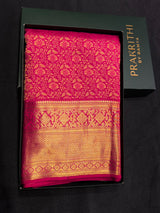 Dark pink Pure Kanchipuram Silk saree - PPURE182