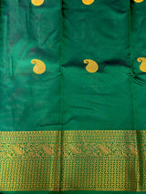 Yellow and Green semi kanchipuram soft silk saree - PSSN212