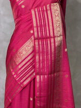 Rani Pink Viscose Tissue Silk Saree - PBRATH9A