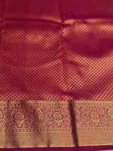 Wine Bridal Kanchipuram saree- PBRIDEK33