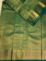 Green Bridal Kanchipuram saree- PBRIDEK33D
