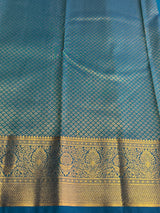 Peacock Blue Bridal Kanchipuram saree- PBRIDEK33F