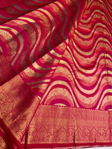 Rani Pink Bridal Tissue Kanchipuram saree- PBRIDEK38