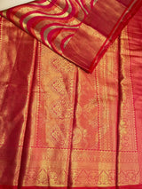 Red Bridal Tissue Kanchipuram saree- PBRIDEK38A