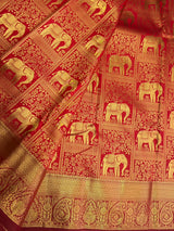 Maroon Bridal Kanchipuram saree- PBRIDEK34A