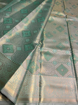 Pastel green Tissue Kanchipuram saree- PBRIDEK37