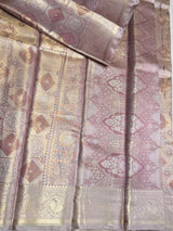 Nude Lavender Tissue Kanchipuram saree- PBRIDEK37B