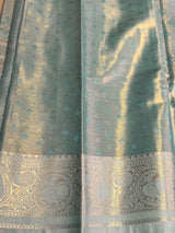 Pastel Blue Tissue Kanchipuram saree- PBRIDEK37C