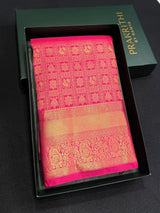 Rani Pink Bridal Kanchipuram saree- PBRIDEK39A