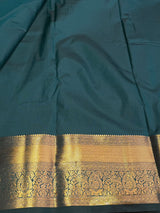 Teal Blue Bridal Kanchipuram saree- PBRIDEK39B