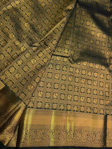 Dark Green Bridal Kanchipuram saree- PBRIDEK39E