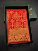 Maroon Bridal Kanchipuram saree- PBRIDEK35