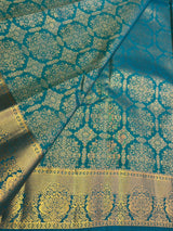 Blue Bridal Kanchipuram saree- PBRIDEK35A