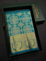 Blue Bridal Kanchipuram saree- PBRIDEK35A