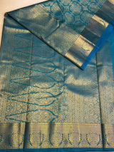 Blue Bridal Kanchipuram saree- PBRIDEK35A