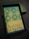 Peacock Blue Bridal Kanchipuram saree- PBRIDEK35C