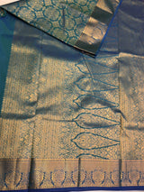 Peacock Blue Bridal Kanchipuram saree- PBRIDEK35C