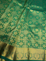 Peacock Green Red Blue Bridal Kanchipuram saree- PBRIDEK35E