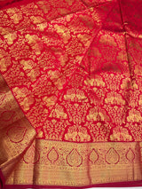 Maroon Bridal Kanchipuram saree- PBRIDEK36C