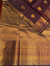 Brown Semi Kanchipuram Silk Saree - PSSRN78