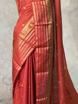 Maroon Viscose Tissue Silk Saree - PBRATH9E