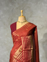Maroon Viscose Tissue Silk Saree - PBRATH9E