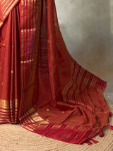 Maroon Viscose Tissue Silk Saree - PBRATH9E