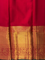 Pastal blue and red Pure Kanchipuram Silk saree - PPURE187