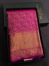 Magenta red Pure Kanchipuram Silk saree - PPURE191