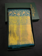 Peacock blue Pure Kanchipuram Silk saree - PPURE194