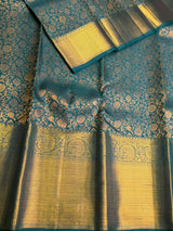 Peacock blue Pure Kanchipuram Silk saree - PPURE194