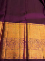 Dark Purple Pure Kanchipuram Silk saree - PPURE197