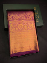 Dark Purple Pure Kanchipuram Silk saree - PPURE199