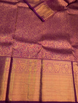 Dark Purple Pure Kanchipuram Silk saree - PPURE199