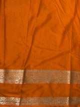 Black and Orange Crepe silk saree- PBRSB3C