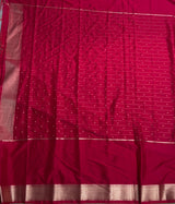 Dark Green and Pink Crepe silk saree- PBRSB4