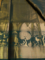 Gold and green Tissue Kanchipuram saree- PBRIDEL2